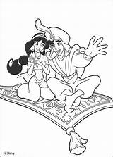 Aladdin Jasmine Coloring Flying Pages Print Hellokids Color Princess sketch template