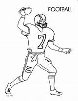 Football Drawing Player Library Clipart Mahomes Patrick Coloring Pages sketch template