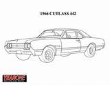 Coloring Pages Cutlass Oldsmobile Template sketch template