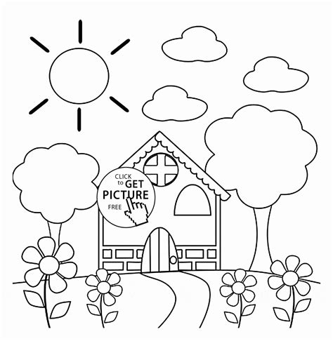 house coloring pages  preschoolers  getcoloringscom
