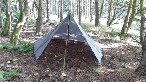 tarp tent  bivi camping   woods quechua decathlon tarp youtube