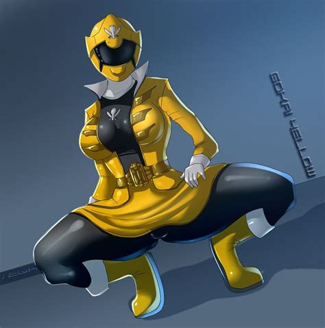 yellow ranger sexy squatting yellow power ranger pics luscious