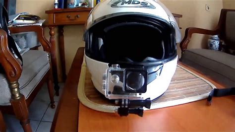 pasang mounting action camera  helm full face chin mount youtube