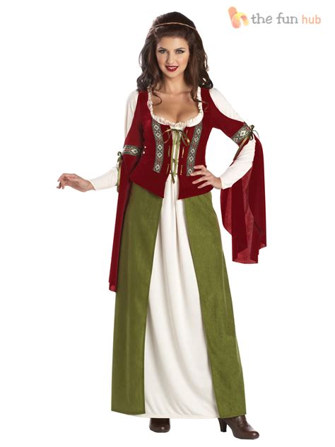 Adult Medieval Lady Maid Marion Ladies Womens Robin Hood