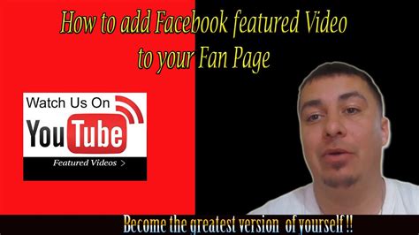 facebook fan page   add facebook featured video   fan page youtube