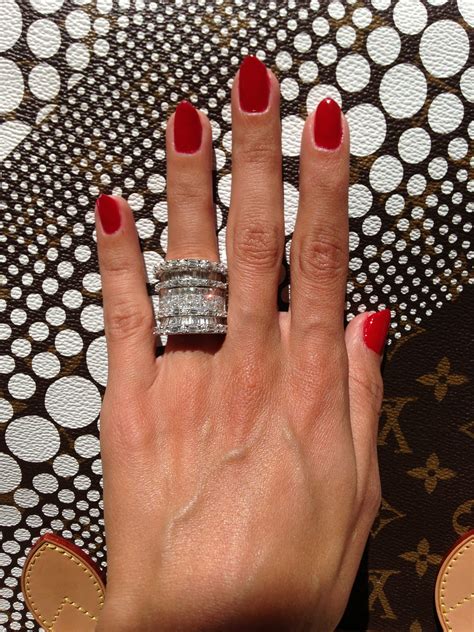 classic red with my mothersday ring from my hubby rednails diamonds my manicures all pics