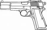 Pistol Revolver Coloring4free Designlooter Halo Sniper sketch template