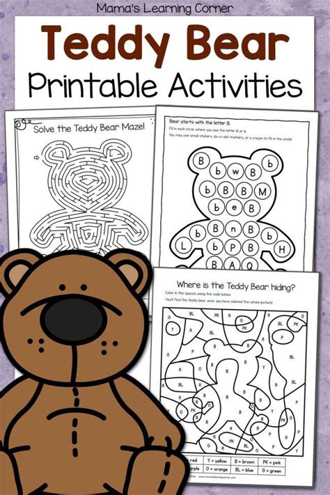 teddy bear activities printable packet teddy bear template teddy