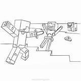 Minecraft Pickaxe sketch template