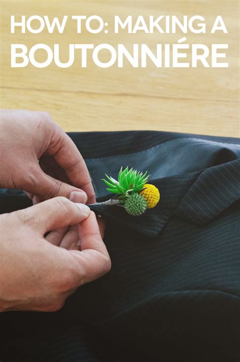 how to make a boutonnière a practical wedding