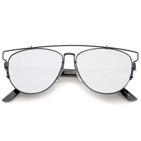 modern metal crossbar revo lens flat front sunglasses zerouv