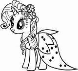 Rarity Pages Coloring Pony Little Getcolorings sketch template