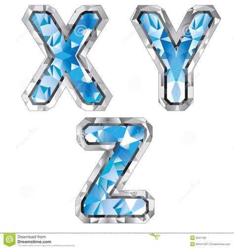 Gem Letter X Y Z Royalty Free Stock Image Image 8341186