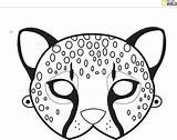 Mask Animal Masks Printable Face Templates Cheetah Wild Template African Drawing Kids Kratts Safari Party Coloring Para Jungle Sampletemplatess Smurfette sketch template