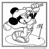 Coloring Golf Mickey Pages Mouse Kids Clipart Cliparts Printable Clip Color Step Easy Library Comments Playing sketch template