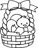 Easter Basket Pulcino Pasquale Osternest Osterkorb Pasqua Preschool Malvorlagen sketch template