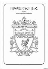 Liverpool Pages Coloring Color Premier League Kids Logos Team Print sketch template