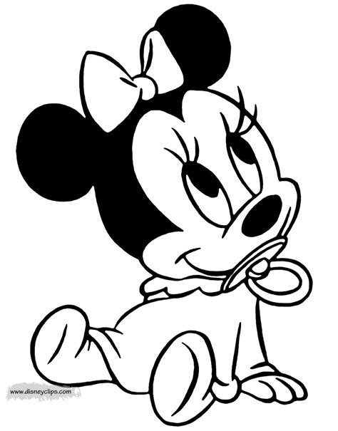 coloring pages  baby minnie mouse