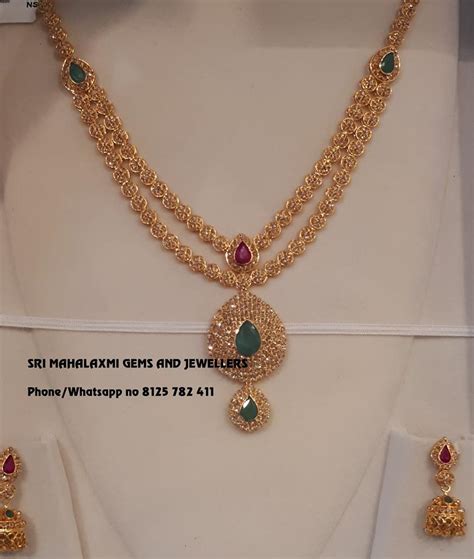 check   small stunning gold necklace designs south india jewels