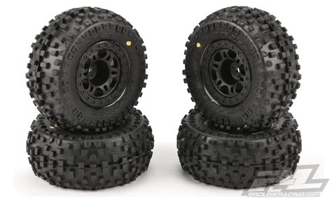 pro  badlands sc   pre mounted tire wheel  pack rc newb