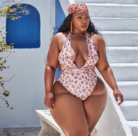 plus sized south african lady flaunts her curves in a swimsuit ~ report
