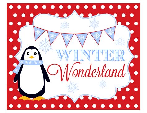 winter wonderland party printables catch  party