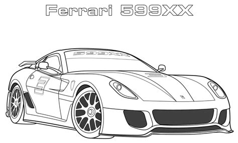 ferrari xx coloring page  printable coloring pages  kids