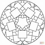 Mandala Coloring Simple Pages Abstract Mandalas Easy Drawings sketch template