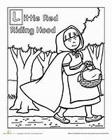 Hood Riding Red Little Preschool Fairy Coloring Pages Tales Sheets Tale Worksheets Printable Worksheet Story Kids Curriculum Education Pre Ridding sketch template