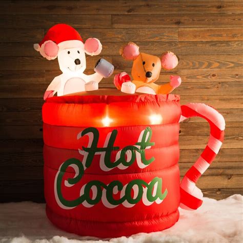 holiday living  ft animatronic lighted mice christmas inflatable