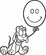 Coloring Balloon Pages Pluto Balloons Printable Visit Kids sketch template