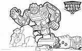 Bots Rescue Transformers Coloring Pages Boulder Drawing Line Printable Print Color Kids sketch template