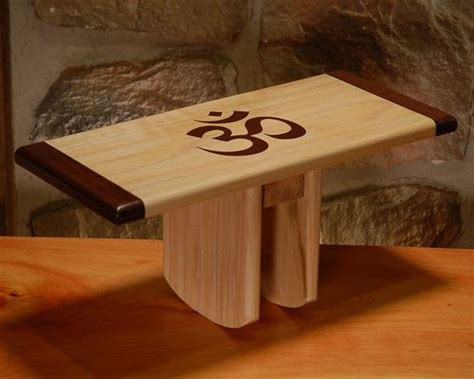 yoga meditation stool bench seiza bench  om symbol