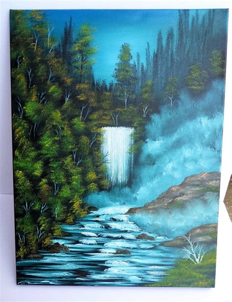 Bob Ross Style Oil Painting Winter Wilderness Alaska