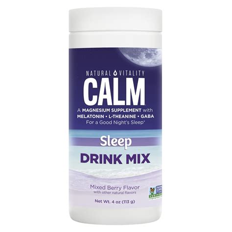 natural vitality calm sleep powder magnesium supplement mixed berry