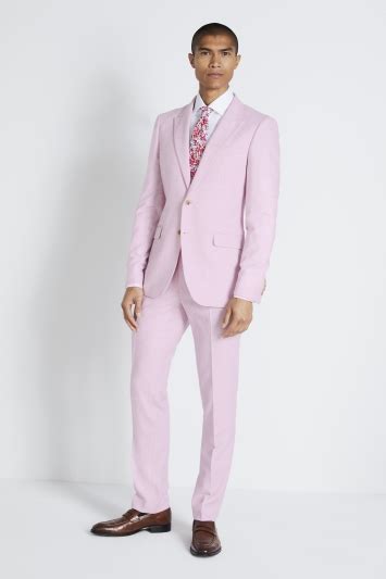 Slim Fit Pale Pink Tweed Jacket