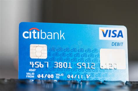 Citibank Visa Debit Card On A Keyboard Editorial Image