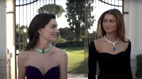 Zendaya And Anne Hathaway S Bulgari Ad Is The Sapphic Film Of Our Dreams