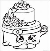 Pages Shopkins Cake Coloring Wedding Color Kids Print Online sketch template
