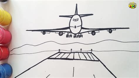 learn   draw boeing  landing aeroplane drawing simple plane