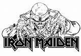 Maiden Eddie Eddy Tributo Momentos Banda Dickinson Megadeth Mascote sketch template