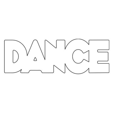 dance chipboard word       dance coloring pages