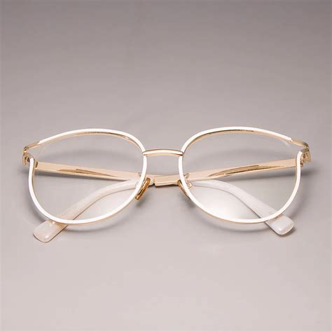 wholesale brand cat eye glasses frames women metal optical eyeglasses