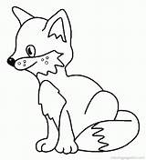 Coloring Pages Foxes Fox Printable Color sketch template