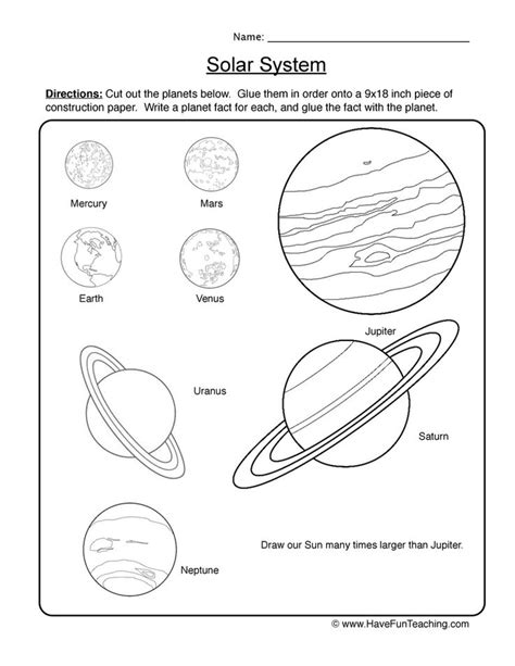 science worksheets  fun teaching solar system worksheets solar