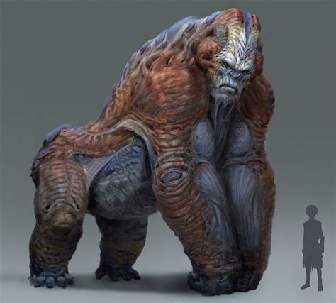 artstation alien gorilla design sui yangyang fantasy beasts monster concept art creature