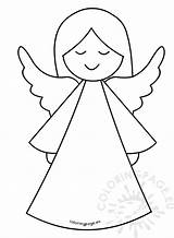 Angel Template Cute Christmas Coloring Printable Pages Ornaments Window sketch template