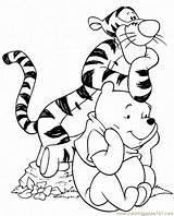 Coloring Pages Pooh Tigger Popular sketch template