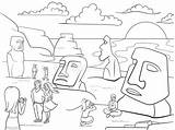 Easter Island Coloring Vector Excursions Preview sketch template