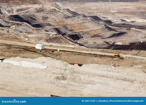 surface coal mining excavation stock image image  terraces